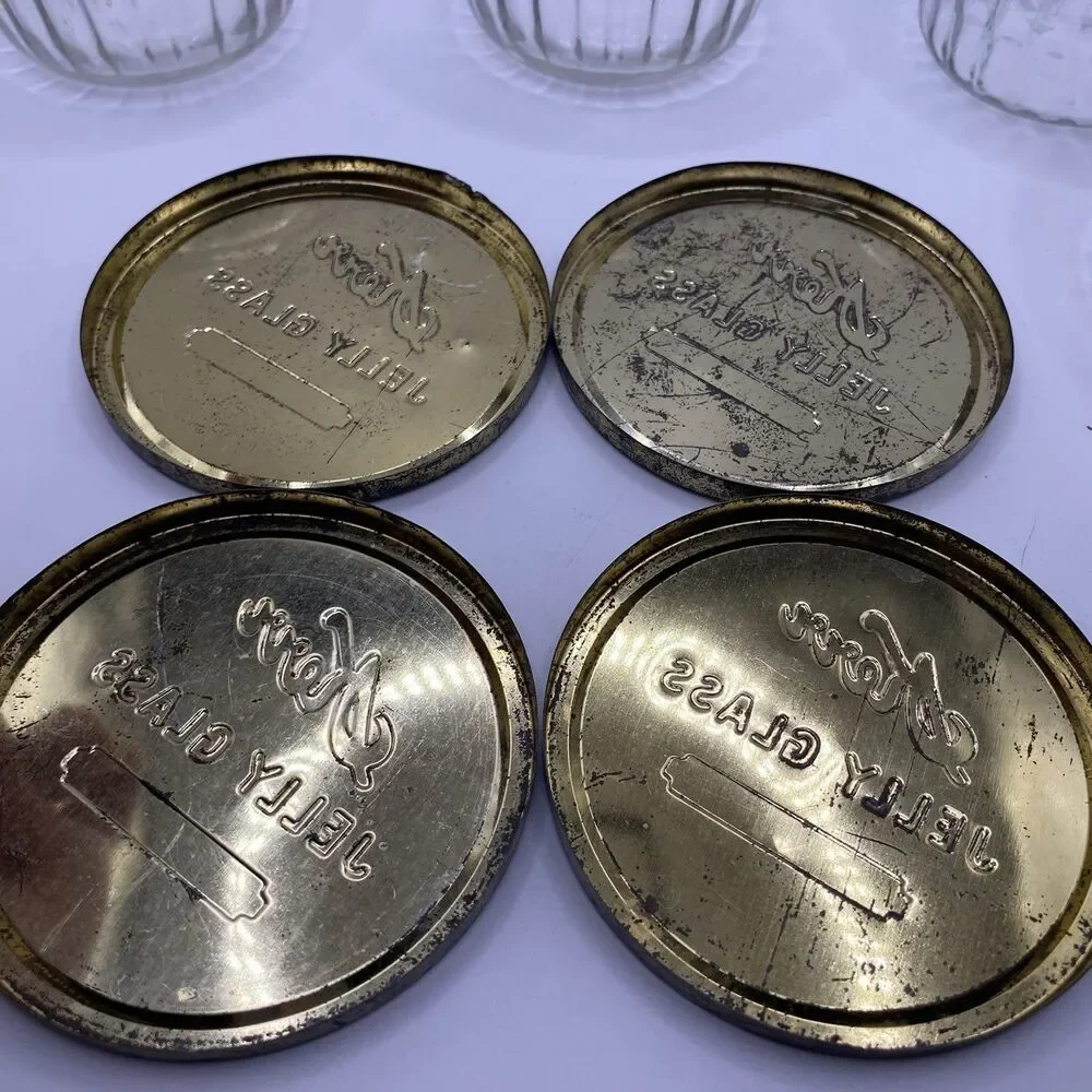 Lot Of 4 Vintage Kerr Jelly Bowls With Kids READ